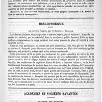 0217 - Page 213 - Rapport de M. Dubrissay / Bibliothèque. Le Docteur Fabrice, par le Docteur J. Rengade / Académies et sociétés savantes. Académie des sciences