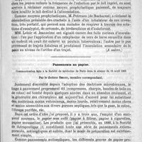 0235 - Page 231 - Bulletin. Congrès pour l'étude de la tuberculose (A suivre) / Pansements au papier. Communication faire à la Société de médecine de Paris dans la séance du 14 avril 1888, par le Docteur Bedoin...