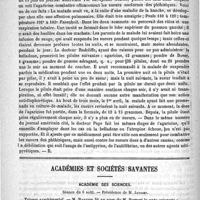 0238 - Page 234 - Revue des journaux. Le tannin dans le traitement des maladies de nature tuberculeuse (The therapeutic Gazette, 15 juin 1888) / L'agaricine contre les sueurs nocturnes / Académies et sociétés savantes. Académie des sciences. Séance du 6 août