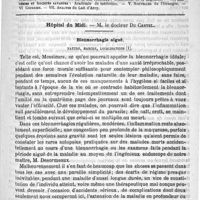 0257 - Page 253 - Comité de rédaction / Sommaire / Hôpital du Midi. - M. le Docteur Du Castel. Blennorrhagie aiguë. Nature, marche, localisations