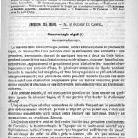 0293 - Page 289 - Comité de rédaction / Sommaire / Hôpital du Midi. - M. le Docteur Du Castel. Blennorrhagie aiguë. Traitement méthodique