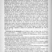 0300 - Page 296 - Revue des journaux. Fluo-silicate de sodium / Traitement de la pneumonie, par Du Moulin. (Bull. de l'Acad. Roy. de Belgique, 1887, et Lyon médical)