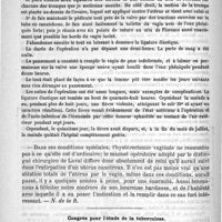 0310 - Page 306 - Hystérectomie vaginale pour un énorme fibrome utérin ayant occasionné une inversion complète de l'utérus avec procidence de la tumeur en dehors de la vulve. - Guérison. Par M. Bucquet... / Congrès pour l'étude de la tuberculose. Questions diverses