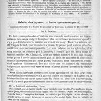 0317 - Page 313 - Comité de rédaction / Sommaire / Maladie bleue (cyanose). - Bruits cyano-anémiques. Communication faite à la Société de médecine de Paris dans la séance du 28 avril 1888, par P. Duroziez