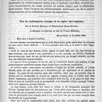 0321 - Page 317 - Maladie bleue (cyanose). - Bruits cyano-anémiques. Communication faite à la Société de médecine de Paris dans la séance du 28 avril 1888, par P. Duroziez / Vice de conformation étrange de la région ano-vaginale, par le Docteur Bonnain...