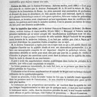 0324 - Page 320 - Revue des journaux. Journaux italiens. Occlusion intestinale par des entérolithes, par le Docteur Brambilla Giovanni... (In Gazetta medica italiana-lombardia, n° 31) / Suture du foie, par le Docteur Postemplki. (Riforma medica, avril 1888) / Sur la syphilis des reins, par le Docteur Pierleone Tommasoli... (In Rivista clinica, archivio italiano di clinica medica, 30 juin 1888) / Sociétés savantes des départements. Société de médecine et de chirurgie de Bordeaux (Deuxième semestre 1887)