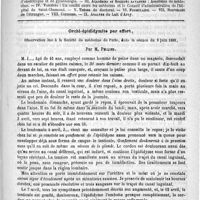 0329 - Page 325 - Comité de rédaction / Sommaire / Orchi-épididymite par effort, observation lue à la Société de médecine de Paris, dans la séance du 9 juin 1888, par M. Pellier