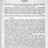 0349 - Page 345 - Académies et sociétés savantes. Académie des sciences. Séance du 3 septembre / Variétés. L'Association amicale des médecins anglais et association médicale mutuelle du département de la Seine