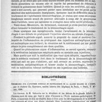 0370 - Page 366 - Hôtel du Midi. - M. le Docteur Du Castel. Traitement antiseptique de la blennorrhagie / Bibliothèque. Recherches sur l'anatomie normale et pathologique de la glande biliaire de l'homme, par le Docteur Ch. Sabourin... - Paris, F. Alcan, 1888 / Manuel de pathologie interne, par G. Dieulafoy... Paris, G. Masson