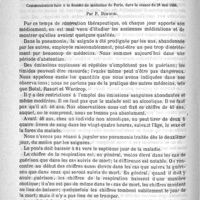 0406 - Page 402 - Hôpital du Midi. - M. le Docteur Du Castel. Blennorrhée. - Diagnostic de la blennorrhagie aiguë / Des saignées et des vésicatoires dans la pneumonie, communication faite à la Société de médecine de Paris, dans la séance du 26 mai 1888, par P. Duroziez