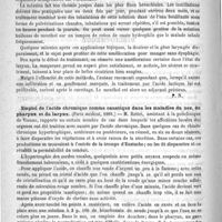 0408 - Page 404 - Revue des journaux. Le menthol dans la phthisie laryngée, par le Docteur Beehag. (Scalpel, 1888, 5, 29) / Emploi de l'acide chromique comme caustique dans les maladies du nez, du pharynx et du larynx. (Paris médical, 1888)