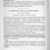 0416 - Page 412 - De l'intoxication par les moules. Communication faite à la Société de médecine de Paris dans la séance du 12 mai 1888. par le Docteur J. Dubrisay / La mobilisation de l'étrier et son procédé opératoire, par le Docteur Boucheron. (Communication au Congrès d'otologie de Bruxelles) / Feuilleton. Causerie. A coups de ciseaux. - Choses et autres
