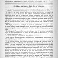 0432 - Page 428 - Revue des journaux. Pathogénie et traitement de la kérato-conjonctivite phlycténulaire, par le Docteur V. Augagneur. (Province médicale, 1888, 29) / Sociétés savantes des départements. Société des sciences médicales de Lyon (Deuxième semestre 1887)