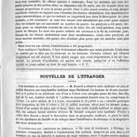 0435 - Page 431 - Sociétés savantes des départements. Société des sciences médicales de Lyon (Deuxième semestre 1887) / Nouvelles de l'étranger. Une épidémie de jaunisse à Glasgow / L'incinération des immondices en Amérique (Bull. méd.)
