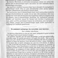 0441 - Page 437 - Hôpital du Midi. - M. le Docteur Du Castel. Blennorrhée et spermatorrhée. Traitement local dans la blennorrhagie aiguë et dans la blennorrhagie chronique / Du pansement antiseptique des accouchées sans injections, par le Docteur Louis Roulin