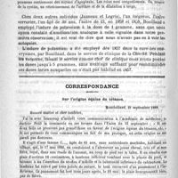 0452 - Page 448 - Anévrysme et iodure de potassium en 1857, par P. Duroziez / Correspondance. Sur l'origine équine du tétanos