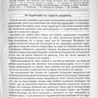 0461 - Page 457 - Comité de rédaction / Sommaire / De l'hypertrophie de l'appareil amygdalien
