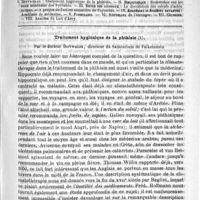 0473 - Page 469 - Comité de rédaction / Sommaire / Traitement hygiénique de la phthisie, par le Docteur Dettweiler...
