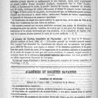 0480 - Page 476 - Revue des journaux. La dissolution des calcules d'acide urique, par Posuer et Goldenberg. (Med. Rec. et France médicale, 1888, 87) / A propos de l'action somnifère de l'hyoscine, par E. Gley et P. Rondeau. (Gazette médicale de Paris, 1888, 10) / Académies et sociétés savantes. Académie de médecine. Séance du 2 octobre 1888