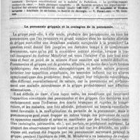 0497 - Page 493 - Comité de rédaction / Sommaire / La pneumonie grippale et la contagion de la pneumonie