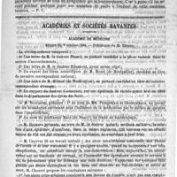 0517 - Page 513 - Sociétés savantes des départements. Société de médecine de Rouen (1886-1887) / Académies et sociétés savantes. Académie de médecine. Séance du 9 octobre 1888