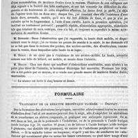 0531 - Page 527 - Académies et sociétés savantes. Société de médecine de Paris. Séance du 28 juillet 1888 / Formulaire / Traitement de la kératite herpétique ulcérée. - Durruty