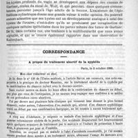 0535 - Page 531 - Hôpital Tenon. - M. le Docteur Richelot. Kyste du vagin / Correspondance. A propos du traitement abortif de la syphilis / Revue des journaux. Journaux italiens. Contribution à l'étude du goitre congénital. Note anatomique du docteur Iginio Tansini... (In Gazetta medica Ital.-Lomb., n° 34)