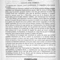 0554 - Page 550 - Académies et sociétés savantes. Académie de médecine. Séance du 16 octobre 1888 / Variétés. Concours pour l'internat / Formulaire. Traitement de l'entérite aiguë et suraiguë. - P. Laure
