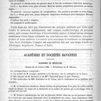 0586 - Page 582 - Sur l'emploi clinique du strophanthus. Communication faite à la Société de médecine de Paris dans la séance du 13 octobre 1888, par MM. les Docteurs Moncorvo et Ferreira / Académies et sociétés savantes. Académie de médecine. Séance du 23 octobre 1888