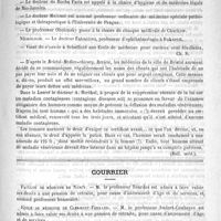 0591 - Page 587 - Nouvelles de l'étranger. La médecine homoeopathique à Berlin / Nominations (Bull. méd.) / Courrier. Faculté de médecine de Nancy / Ecole de médecine de Clermont-Ferrand / Ecole de médecine de Marseille / Ecole de médecine navale