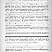 0600 - Page 596 - Bibliothèque. Exploration des uretères, par le Docteur Fern. Perez. - G. Steinheil. 1888 / Académies et sociétés savantes. Société de médecine de Paris. Séance du 13 octobre 1888 / Feuilleton. Causerie. Dangers des entrefilets rédigés par des reporters trop pressés. - L'antisepsie des ongles. - Clients bornés et médecins trop concis. - Le président de la République à Lyon. - Varia