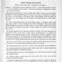 0625 - Page 621 - Académies et sociétés savantes. Société de chirurgie. Séance du 24 octobre 1888 / Société médicale des hôpitaux. Séance du 26 octobre 1888