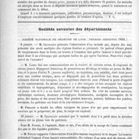 0634 - Page 630 - Revue des journaux. Traitement de la quoqueluche par le chlorure d'or et de sodium, par le Docteur W. Bachel. (New-York med. Presse, 1888, et Revue de thérap.) / Sociétés savantes des départements. Société nationale de médecine de Lyon (Premier semestre 1888)