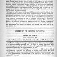0680 - Page 676 - Revue des journaux. Acide osmique en injection sous-cutanée dans le traitement du rhumatisme musculaire (The therap. Gaz., 15 octobre 1888) / Académies et sociétés savantes. Académie des sciences. Séance du 5 novembre 1888 / Feuilleton. Causerie