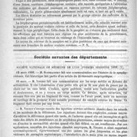 0696 - Page 692 - Revue des journaux. Etude sur les blépharoptoses pédonculaires et protubérantielles isolées ou combinées avec des paralysies partielles du moteur oculaire commun, par M. J. Aubry. (Lyon médical, 1888, 41, 42, 44) / Sociétés savantes des départements. Société nationale de médecine de Lyon (Premier semestre 1888)