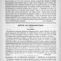 0720 - Page 716 - Discussion sur l'amputation partielle du col de l'utérus. (Société de chirurgie, 7 novembre 1888) [L.-G. Richelot] / Revue de thérapeutique. La créoline / Feuilleton. Causerie [Simplissime] / Traitement de la péritonite chronique. - Spillmann et Ganzinotty