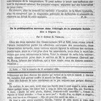 0789 - Page 785 - Clinique médicale de la Pitié. - M. le Professeur Jaccoud. Des formes abortives de la fièvre typhoïde. Difficultés du diagnostic de la fièvre typhoïde au début / De la prédisposition nerveuse dans l'étiologie de la paralysie faciale dite à frigore, par le Docteur E. Neumann / Feuilleton. Les médecins dans le roman d'aujourd'hui
