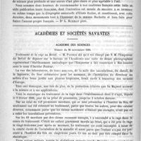 0826 - Page 822 - Bibliothèque. Atlas universel de géographie moderne, ancienne et du moyen âge, avec un texte analytique, par Vivien de Saint-Martin..., et Schrader... / Académies et sociétés savantes. Académie des sciences. Séance du 26 novembre 1888