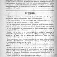 0832 - Page 828 - Variétés. Découverte d'une trousse de médecin appartenant au IIIe siècle / Courrier / Suicides à Lyon en 1887 / Ecole de médecine de Caen / Société d'anthropologie de Paris, 15, rue de l'Ecole-de-Médecine / Société de médecine de Paris