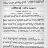 0839 - Page 835 - Revue des journaux. Large fistule vésico-vaginale ; insertion du col de l'utérus dans la vessie pour fermer la perte de substance. Grossesse consécutive, par le Docteur Thos.-J. Allen... (New-Orleans med. and Surg. Journ., juillet 1888, vol. XVII, p. 33) / Académies et sociétés savantes. Société de médecine de Paris. Séance du 24 novembre 1888 / Feuilleton. Causerie