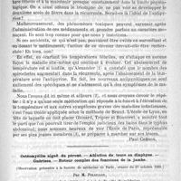 0851 - Page 847 - Revue de thérapeutique. L'antipyrèse dans les maladies infectieuses [Paul Chéron] / Ostéomyélite aiguë du péroné. - Ablation de toute sa diaphyse. - Guérison. - Retour complet des fonctions de la jambe. (Observation présentée à la Société de médecine de Paris, séance du 27 octobre 1888), par M. Polaillon...