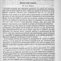 0857 - Page 853 - Sommaire / Hystérectomie vaginale, par L.-G. Richelot