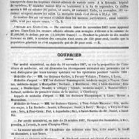 0867 - Page 863 - Nouvelles de l'étranger. La fièvre jaune (Veroeffentlichungen des k. Gesundheitsamts, 15 nov.) / La variole à Milan / Aveugles aux Etats-Unis / Courrier / Faculté de médecine de Bordeaux / Ecole de médecine de Reims / Faculté des sciences de Besançon / Faculté des sciences de Caen