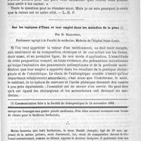 0871 - Page 867 - Bulletin / Sur les topiques d'Unna et leur emploi dans les maladies de la peau, par H. Hallopeau... / Feuilleton. Causerie