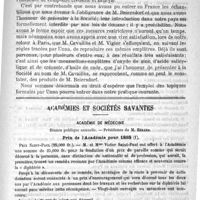 0877 - Page 873 - Sur les topiques d'Unna et leur emploi dans les maladies de la peau, par H. Hallopeau... / Académies et sociétés savantes. Académie de médecine. Séance publique annuelle