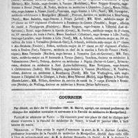 0880 - Page 876 - Académies et sociétés savantes. Académie de médecine. Séance publique annuelle / Courrier / Faculté de médecine de Nancy / Nécrologie [Cavalier / Decaudin (de Paris) / Le Bailly / Mengin (d'Arrou)]