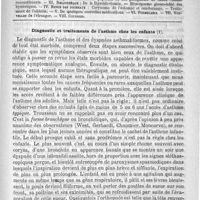 0881 - Page 877 - Comité de rédaction / Sommaire / Diagnostic et traitements de l'asthme chez les enfants