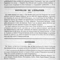 0892 - Page 888 - Formulaire. Sirop contre l'asthme / Nouvelles de l'étranger. Les femmes-médecins aux Indes / Courrier