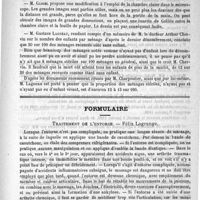 0915 - Page 911 - Académies et sociétés savantes. Académie de médecine. Séance du 18 décembre 1888 / Formulaire. Traitement de l'entorse. - Félix Lagrange / Courrier. Concours d'agrégation de médecine