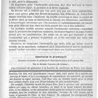 0935 - Page 931 - Clinique de l'Hôtel-Dieu. - M. le Professeur G. Sée. Symptômes et diagnostic des endocardies. Leçon recueillie par M. le Docteur Chéron, revue par le professeur / Observation de polydactylie présentée à la Société de médecine de Paris dans la séance du 27 octobre 1888. Par le Docteur Colombe... / Feuilleton. Bibliothèque anthropologique. - La famille dans la société romaine, étude de moralité comparée, par Paul Lacombe